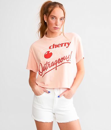 Junkfood Cherry Coke Cropped T-Shirt front view