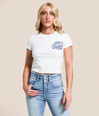 Junkfood Dallas Cowboys Cropped T-Shirt front view