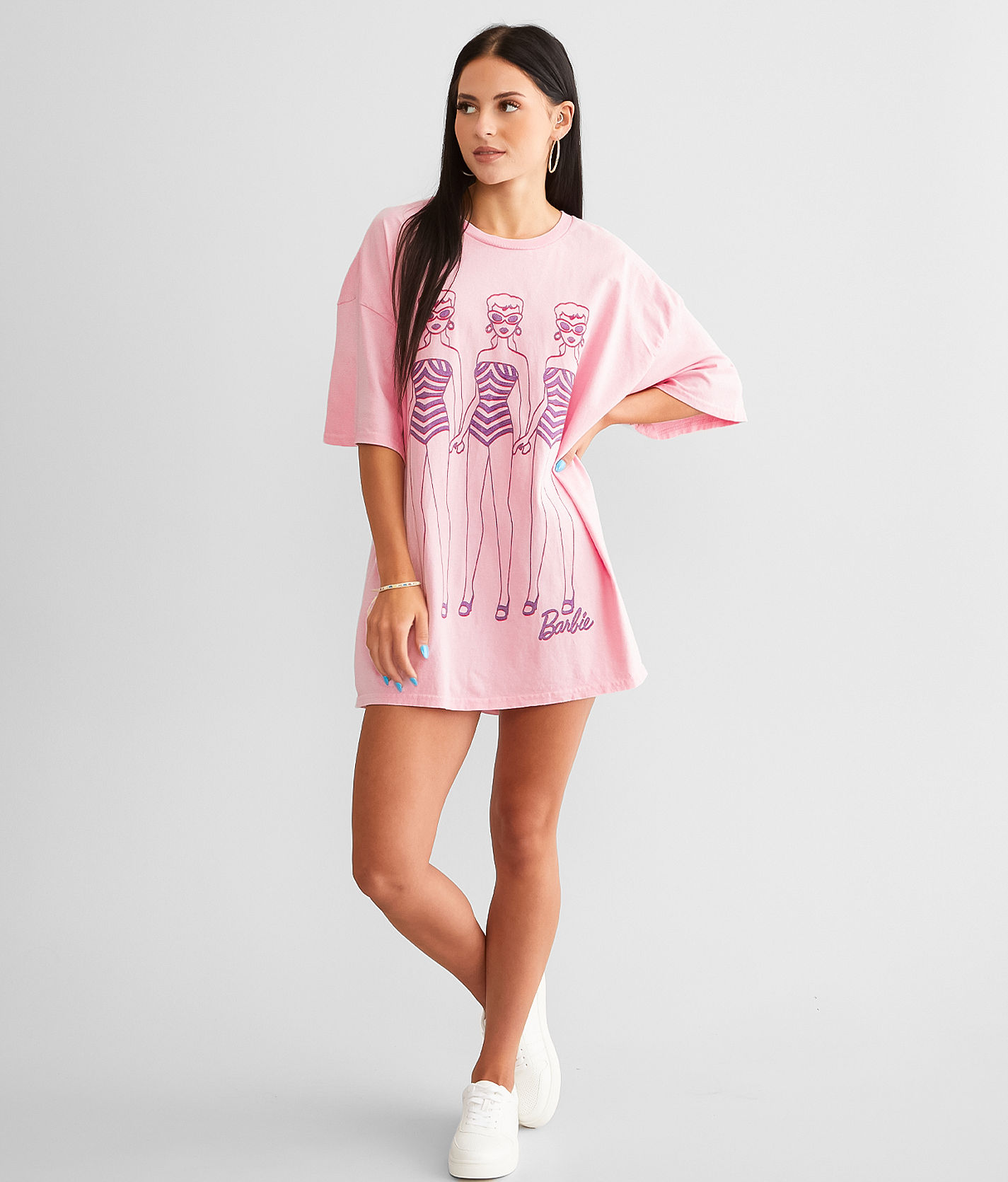 Junkfood Nashville Oversized T-Shirt Dress - Women's Dresses in White