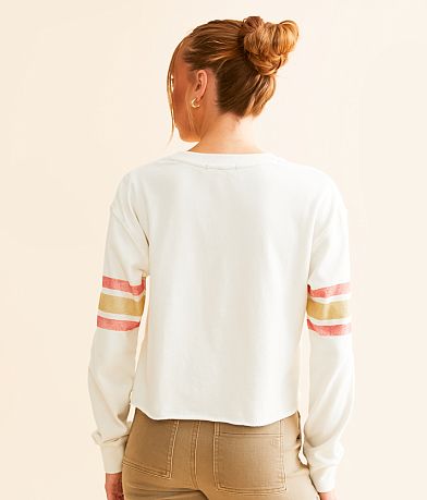 Junkfood San Francisco 49ers Kickoff Cropped Pullover BACK