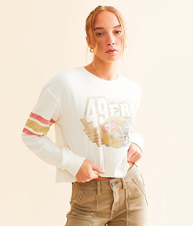 Junkfood San Francisco 49ers Kickoff Cropped Pullover FULL_LEFT_SIDE