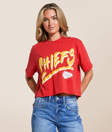 Junkfood Kansas City Chiefs Thrill Cropped T-Shirt front view