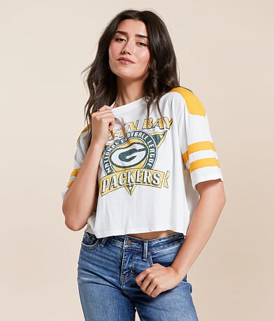 Junkfood Green Bay Packers Cropped T-Shirt front view