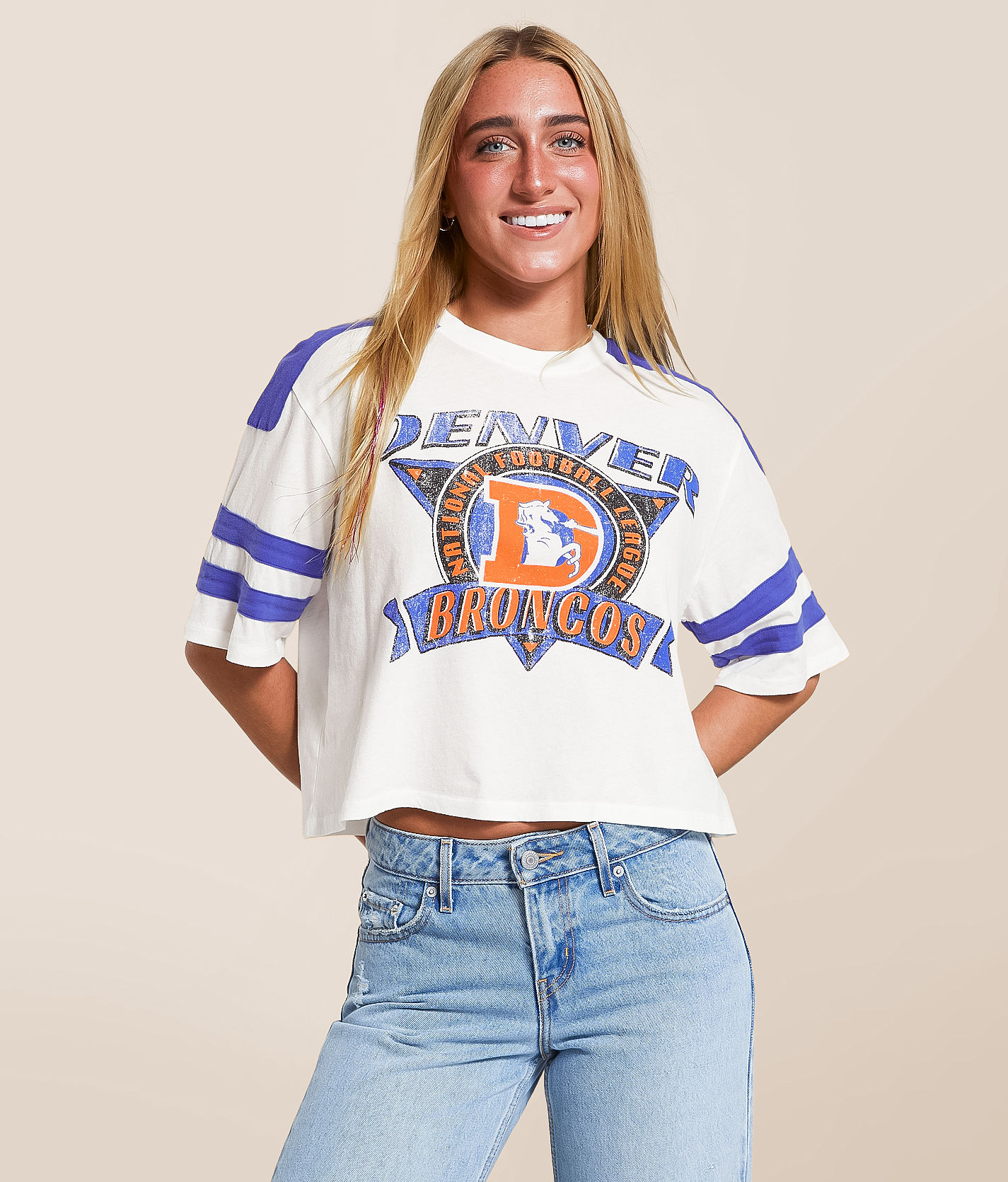 売れ筋商品|||ゲームデイ Tシャツ トップス レディース Women's White Denver Broncos Time Out Oversized Long Sleeve T-Shirt White womens-pro-standard-cream-