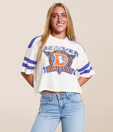 Junkfood Denver Broncos Cropped T-Shirt front view
