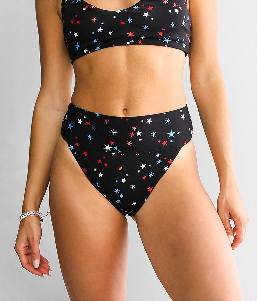 Hurley Cosmic Star Swim Bottom - Women's Swimwear in Cosmic Black 