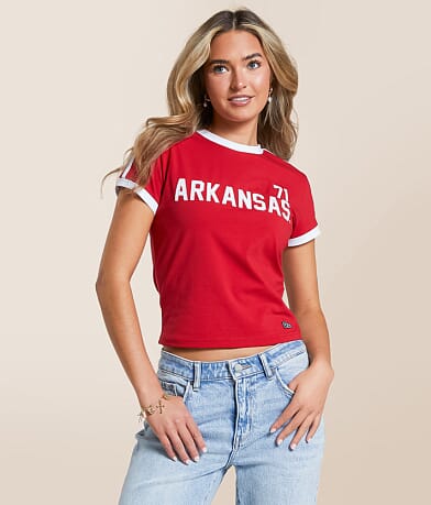 HYPE AND VICE Arkansas® Razorbacks® Baby T-Shirt front view
