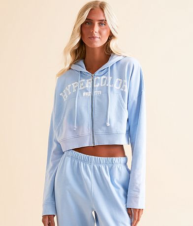 Hypercolor&#174; Cropped Zip Up Hoodie FULL_RIGHT_SIDE