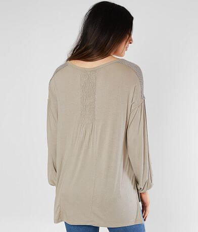 Gimmicks Raw Edge Top back view