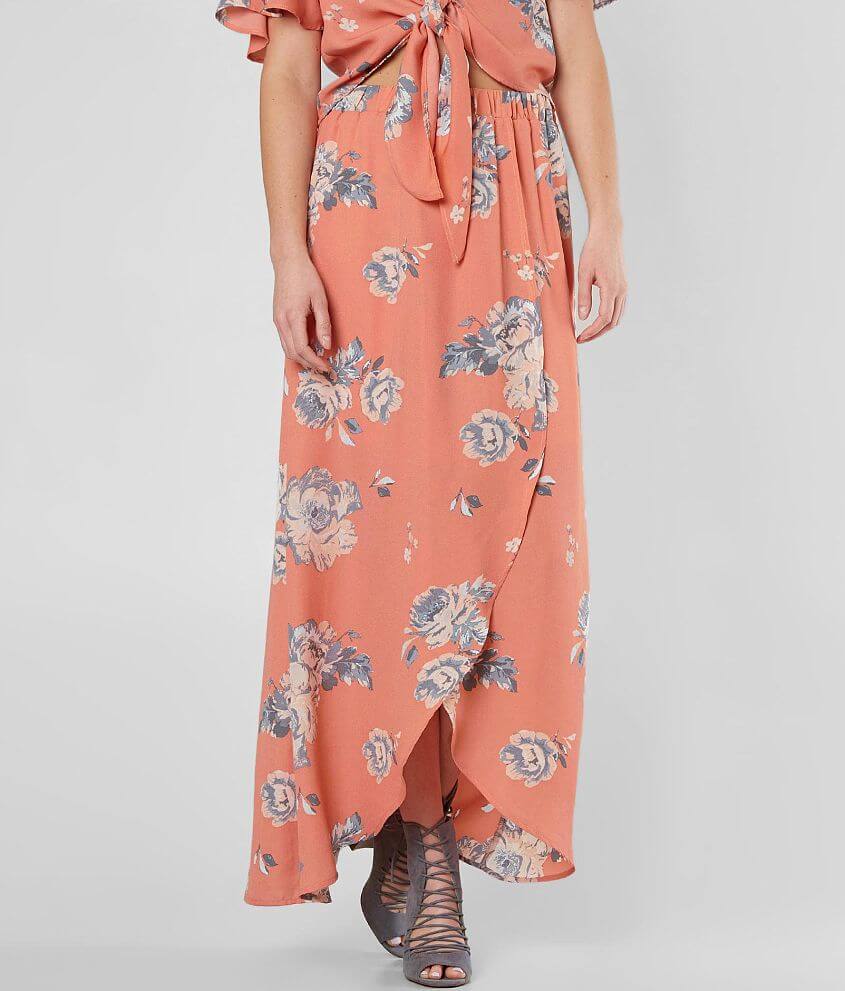 Moon &#38; Sky Floral Maxi Skirt front view