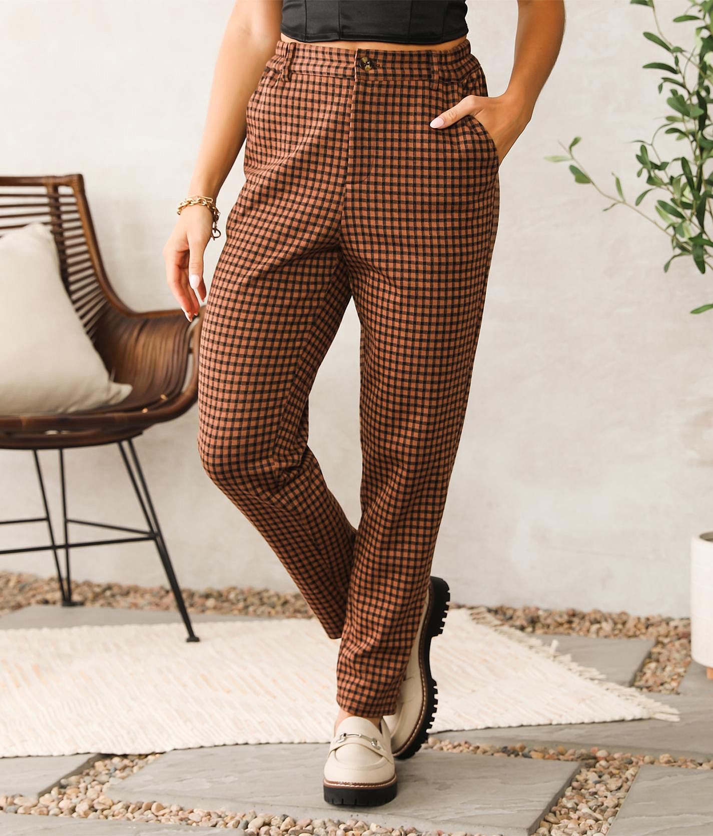 gingham: Women's Pants