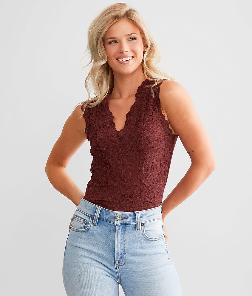 Daytrip Lace Trim Tank Top - Women's Tank Tops in Navy