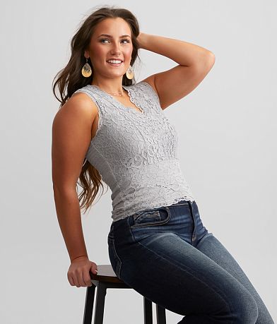 Daytrip Lace Layering Tank Top front view