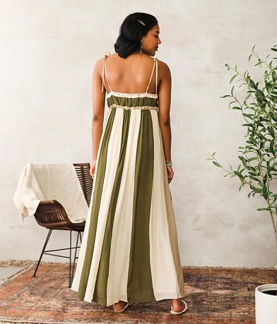 Willow &amp; Root Color Block Maxi Dress BACK