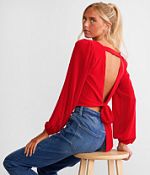 Willow & Root Metallic Cropped Top - Women's Shirts