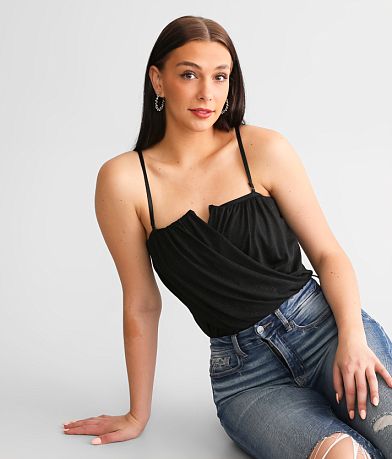 Willow & Root Glitter V-Wire Bodysuit front view
