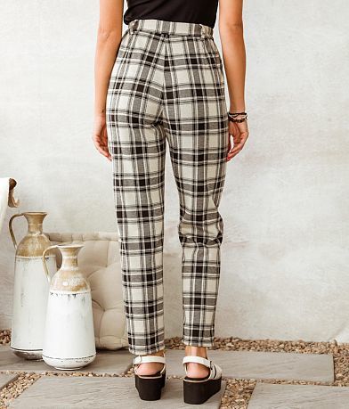 Willow &amp; Root Plaid Trouser Pant BACK