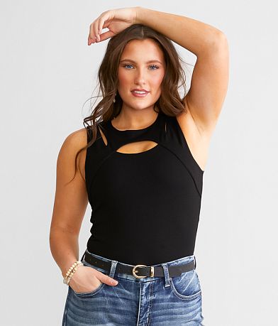 red by BKE Cut-Out Tank Top FULL_RIGHT_SIDE