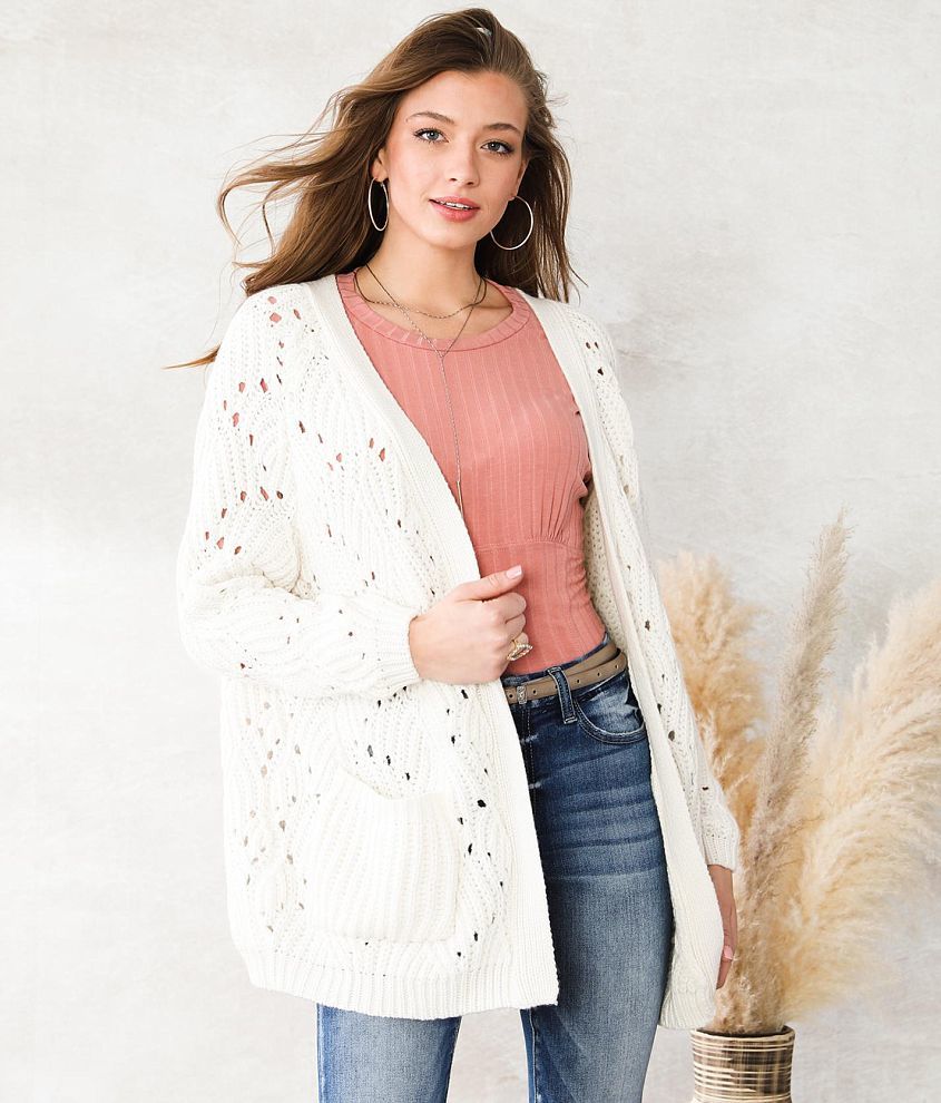 Pointelle cardigan sale