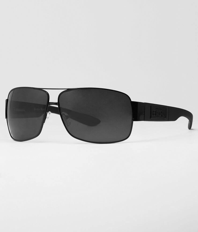 Buckle Black Logo Sunglasses front view