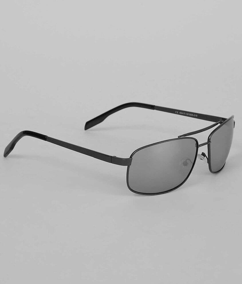 BKE Textured Square Aviator Sunglasses front view
