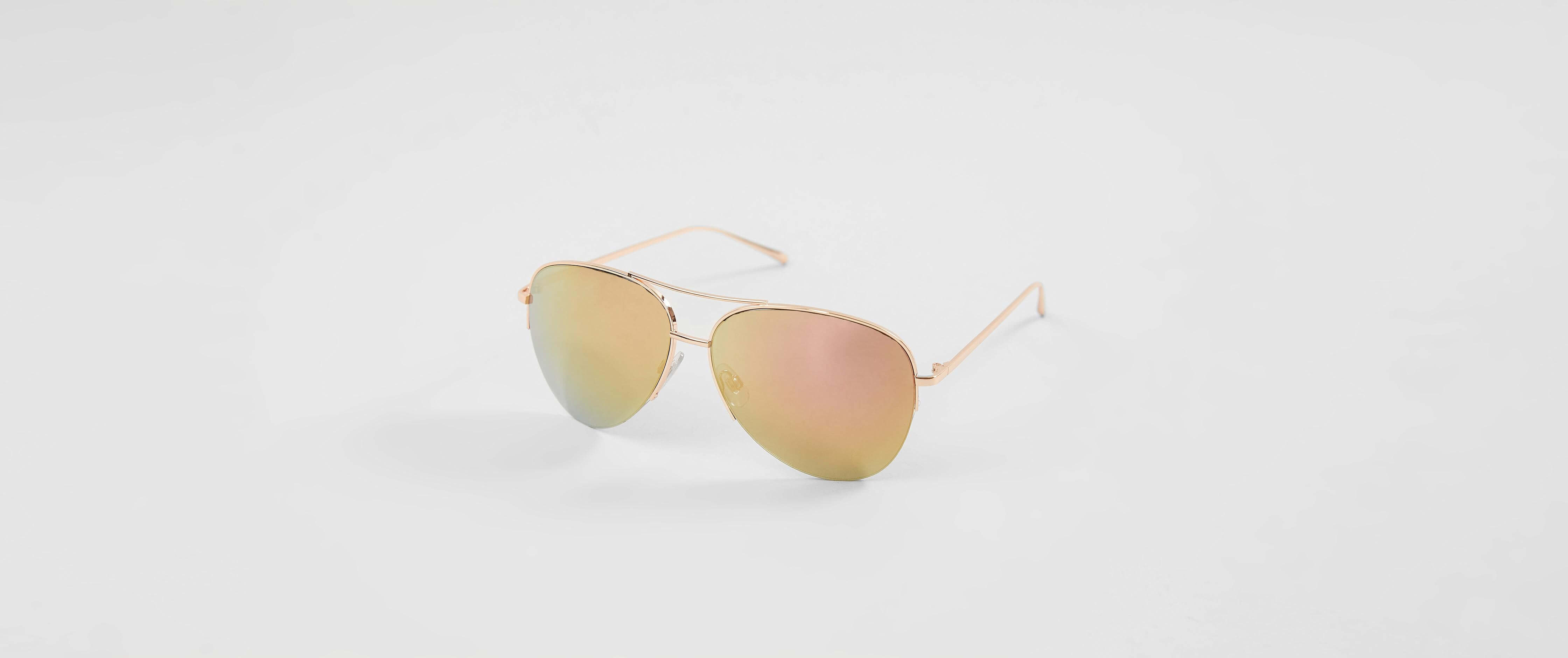 rose gold rimless sunglasses