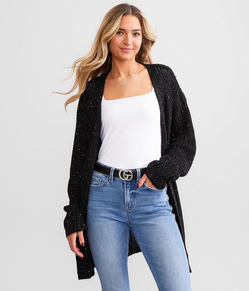 Sequin black cheap cardigan