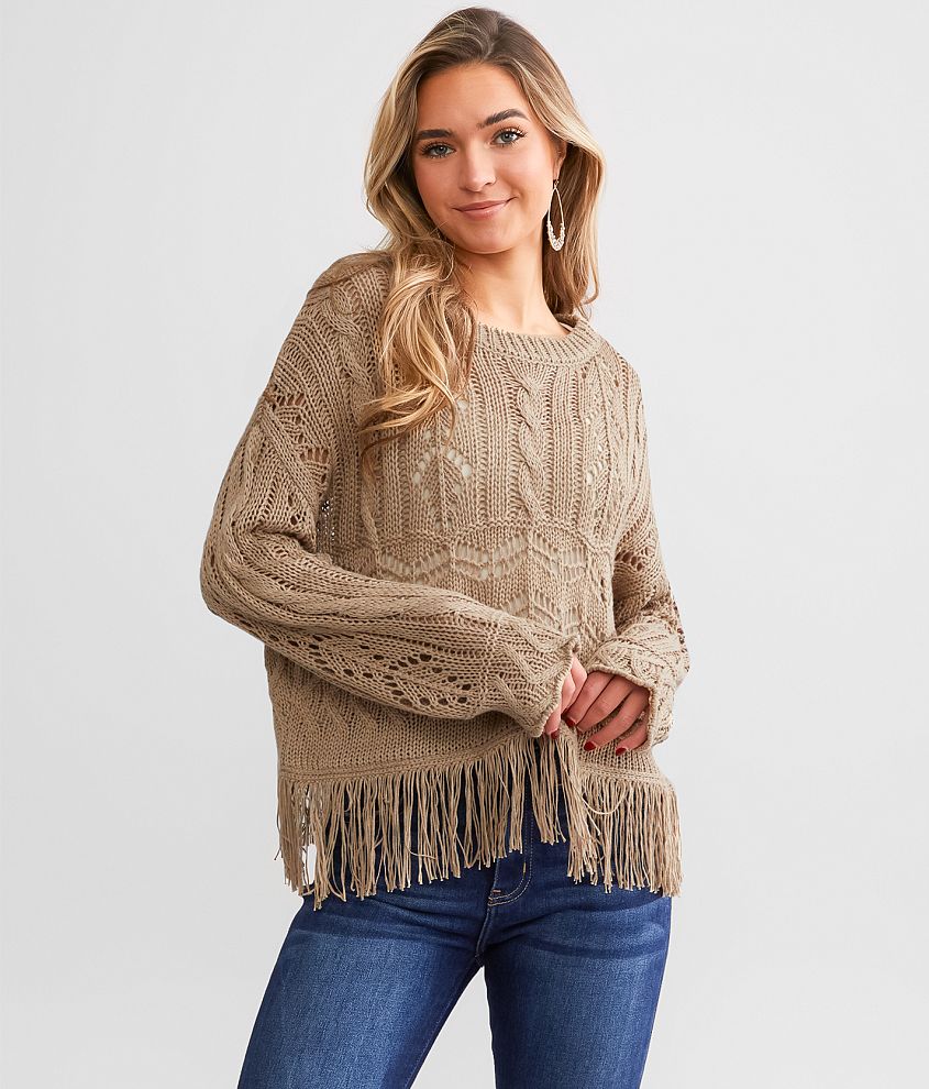 Daytrip Fringe Sweater front view