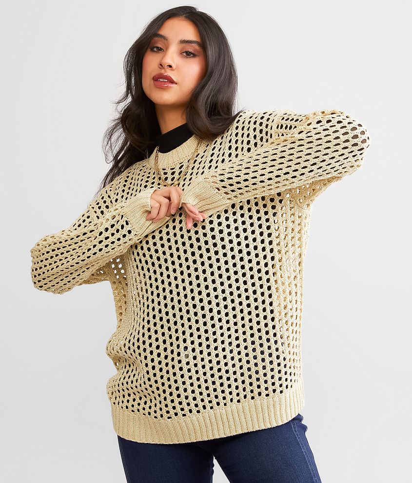 Womens metallic sweater sale