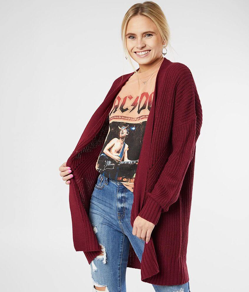 Daytrip Pointelle Knit Cardigan Sweater