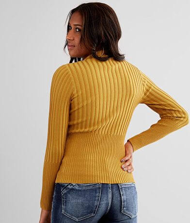 red by BKE Two Tone Ribbed Sweater BACK