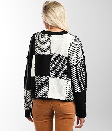 Gilded Intent Checkered Sweater BACK