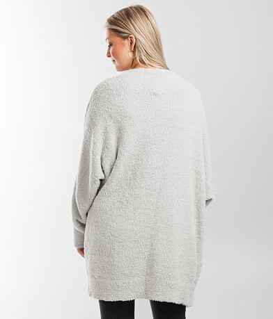 BKE Plush Oversized Cardigan Sweater BACK