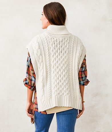 Willow &amp; Root Turtleneck Sweater Vest back view