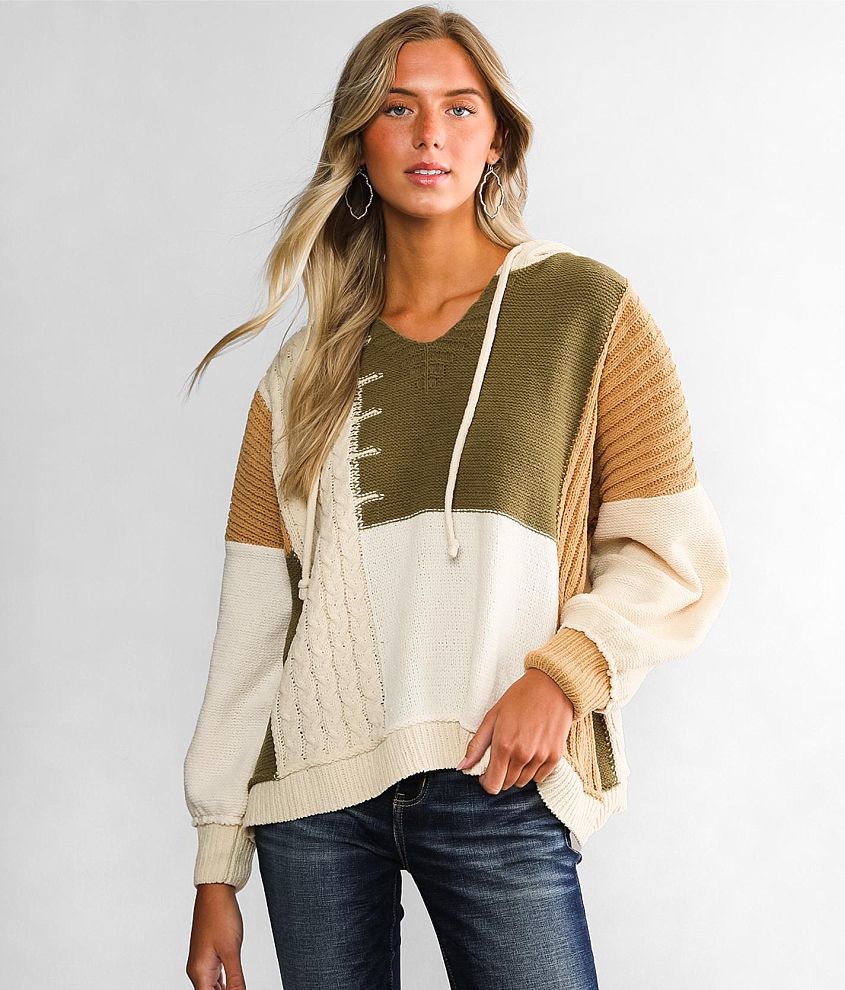 Hooded hot sale chenille sweater