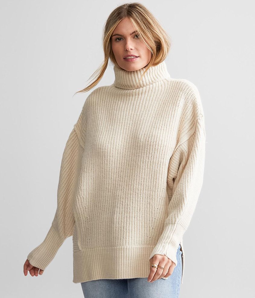 Daytrip Pointelle Knit Sweater - Women's Sweaters in Cream Gold