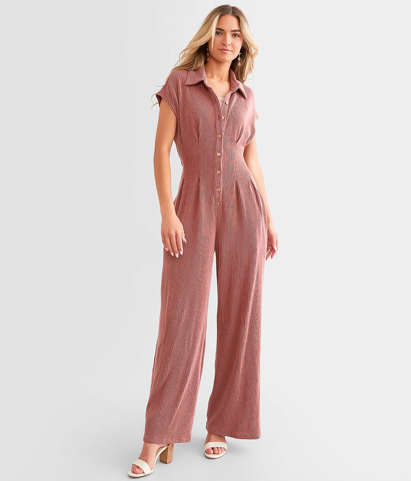 Illa Illa Ribbed Knit Jumpsuit - Women's Rompers/Jumpsuits in Brick ...