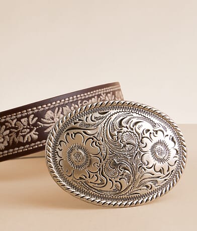 Floral Embroidered Western Belt thumbnail 2