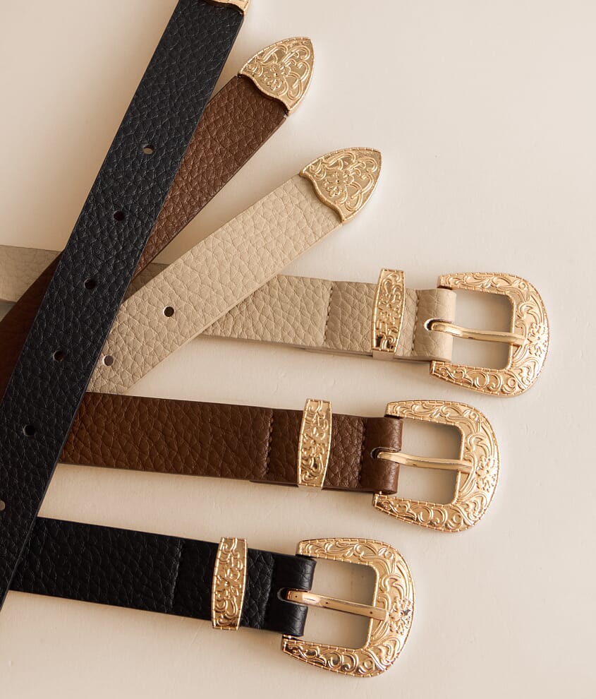 3 Pack Western Belt Set
