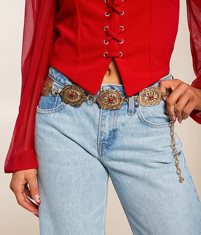 BKE Concho Chain Belt misc detail 2 view