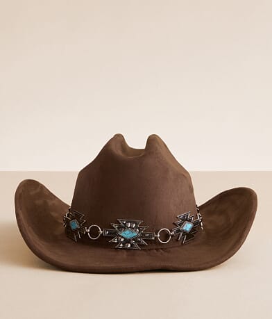 Illuma Turquoise Southwestern Cowboy Hat front view