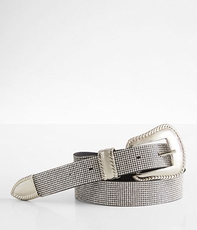 Women's White Western Belt with Gold Buckle 32 / 80 cm - White | Capo Pelle