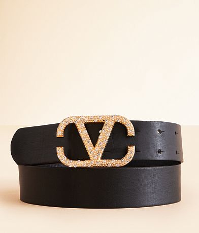 BKE Rhinestone Buckle Belt front view