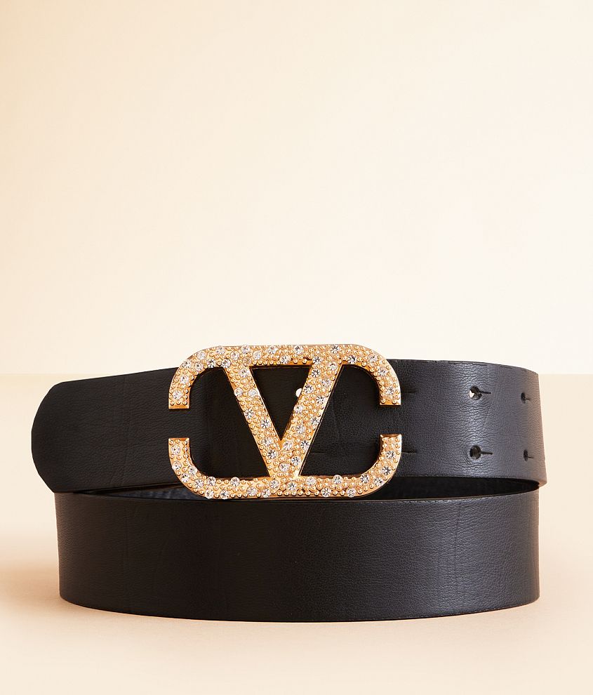 BKE Rhinestone Buckle Belt front view