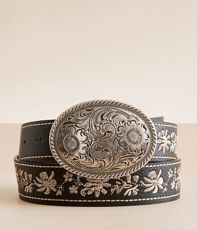 BKE Embroidered Western Belt front view