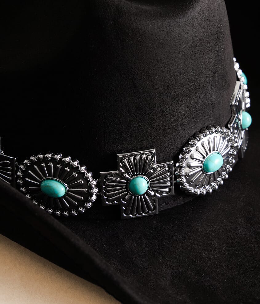 Western Turquoise Concho Cowboy Hat