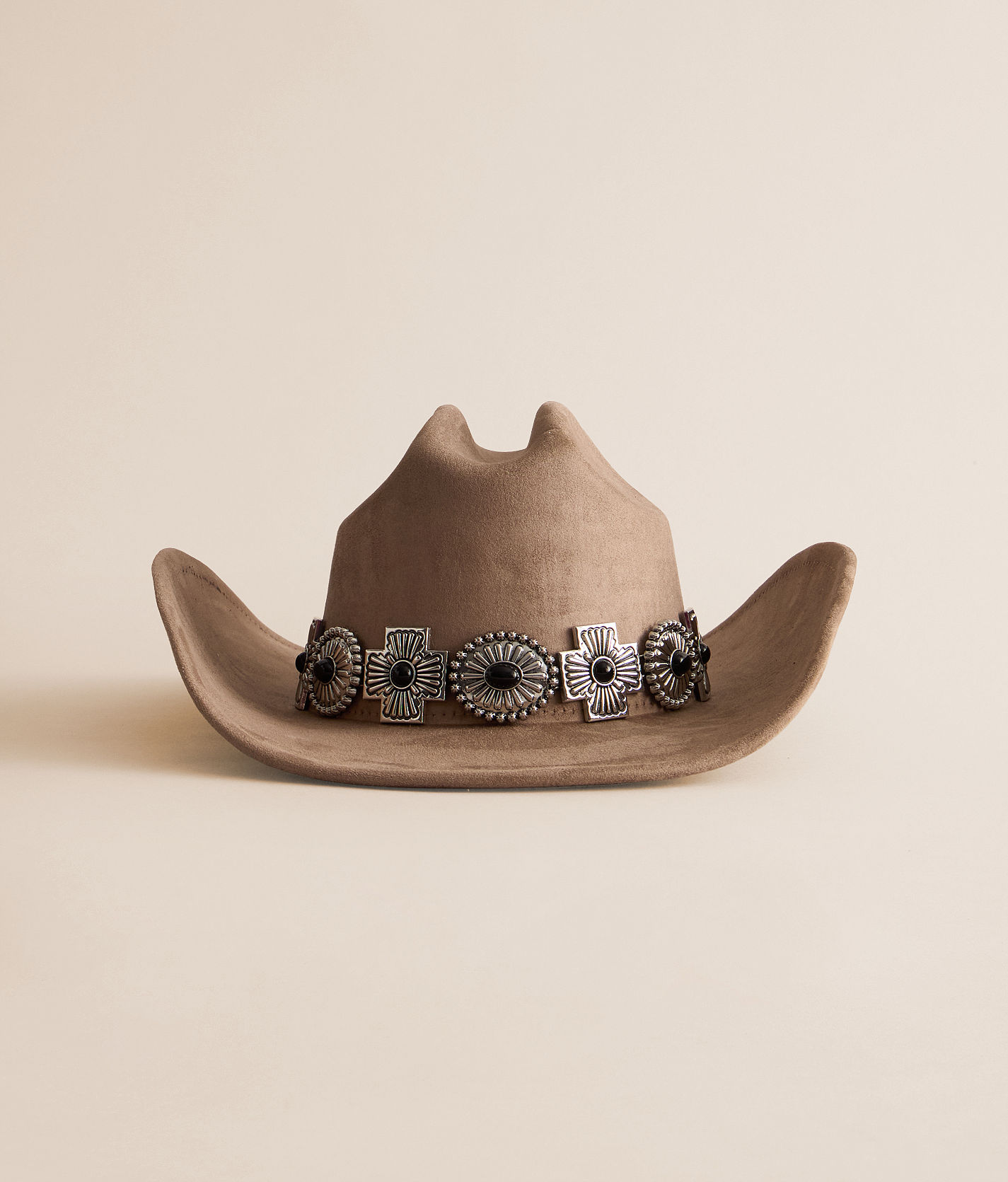 Sterling & Stitch Western Turquoise Concho Cowboy Hat 
