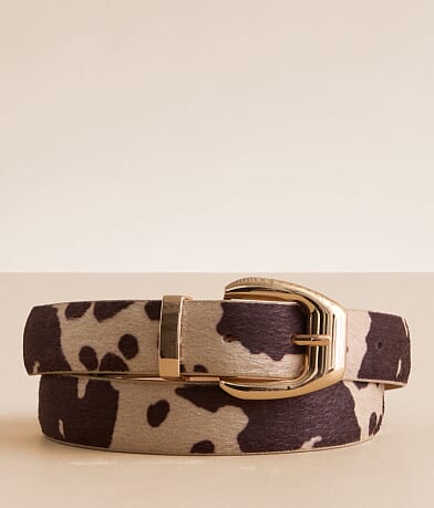 Sterling & Stitch Cow Belt front view