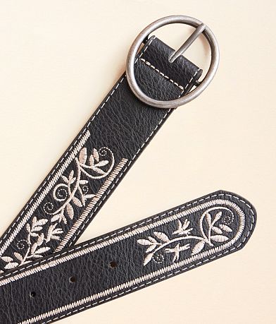 BKE Floral Embroidered Belt misc detail 1 view