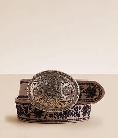 BKE Embroidered Western Belt front view